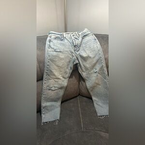 old navy womens jean size 0 high rise slouchy straight